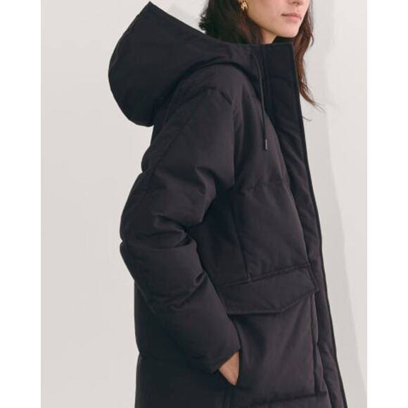 Everlane The ReNew Long Puffer Jacket Long Sleeve Black Size X Large NWT - Picture 5 of 14